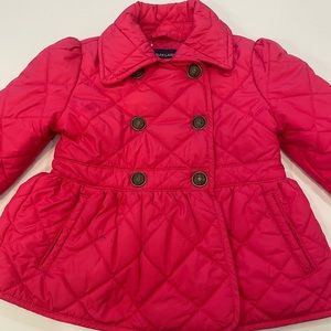 Toddler Pink Ralph Lauren Quilted Jacket 3T